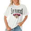 Women's Gameday Couture White San Francisco 49ers Enforcer Relaxed T-Shirt