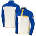 Men's NFL x Darius Rucker Collection by Fanatics Royal/Cream Los Angeles Rams Micro Fleece Quarter-Snap Jacket