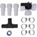 Dcenta 3-Way Valve Bypass Kit Pool Heater Replacement Parts Connected with 1.3 inch or 1.5 inch Hoses for Swimming Pool Solar Heating System