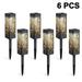 6PCS Hollow Led Solar Light IP65 Waterproof Outdoor Patio Pathway Landscape Lights Yard Driveway Lawn Walkway Decoration Solar Lantern