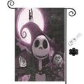 Nightmare Before Christmas Jack Saly Garden Flag Flag Double Sided Garden Flag Yard Flag Burlap Flag Outdoor Decoration(XXP)