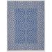 Linon Daylight Indoor Outdoor Polypropylene 6 6 X 9 6 Area Rug in Blue