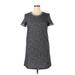 Gilli Casual Dress - Mini Crew Neck Short sleeves: Gray Dresses - Women's Size X-Large