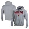 Men's Champion Gray Illinois State Redbirds Football Eco Powerblend Pullover Hoodie