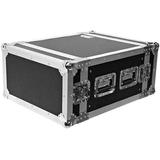 Seismic Audio Heavy Duty 6 Space ATA Rack Case - 6U PA DJ Amplifier Flight Road Case - SATAC6U