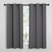 CUH 1-Piece Grommet Room Darkening Curtain Thermal Insulated Blackout Window Curtain Eyelet Ring Top Window Drape Deep Gray W:59 x L:98