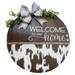 Yubnlvae House Number Farm Door Hanger Cattle Welcome Numbers Home Decor Numbers Black Door Hanging Decoration