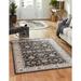 Unique Loom Carmel Charlotte Rug Rectangle 10 0 x 13 1 Fume Gray Modern Botanical Living Room Bed Room Dining Room