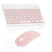 Rechargeable Bluetooth Keyboard and Mouse Combo Ultra Slim Full-Size Keyboard and Ergonomic Mouse for DELL Latitude E7440 Laptop and All Bluetooth Enabled Mac/Tablet/iPad/PC/Laptop - Flamingo Pink