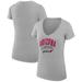 Women's G-III 4Her by Carl Banks Heather Gray Arizona Cardinals Filigree Logo Lightweight V-Neck Fitted T-Shirt