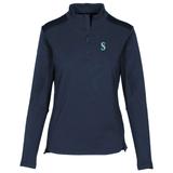 Women's Levelwear Navy Seattle Mariners Daybreak Insignia 2.0 Quarter-Zip Pullover Top