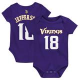 Infant Justin Jefferson Purple Minnesota Vikings Mainliner Player Name & Number Bodysuit