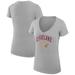 Women's G-III 4Her by Carl Banks Heather Gray Cleveland Cavaliers Filigree Logo V-Neck Fitted T-Shirt