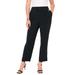 Plus Size Women's June Fit Corner Office Pants by June+Vie in Black (Size 30 W)