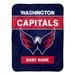 Chad & Jake Washington Capitals 30" x 40" Personalized Baby Blanket