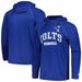 Men's Starter Royal Indianapolis Colts Gridiron Classics Throwback Raglan Long Sleeve Hooded T-Shirt