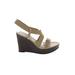 Charles David Wedges: Tan Solid Shoes - Women's Size 7 - Open Toe