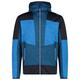 CMP - Jacket Fix Hood Melange Grid Tech - Fleecejacke Gr 48 blau