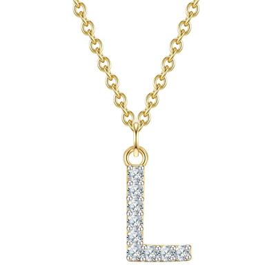 Glanzstücke München - Halskette Buchstabe E Sterling Silber Zirkonia in Gelbgold Ketten 1 ct Damen (59.49 € / 1 ct) Image