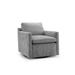 Swivel Chair - Abbyson Home JOJO Fletcher Luxe Feather & Down Swivel Chair Chenille/Fabric in Gray | 33.5 H x 32.8 W x 37.5 D in | Wayfair