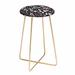 The Twillery Co.® Dore Abolina Citlali Night 30" Bar Stool Upholstered/Leather/Metal/Faux leather in Pink/Black | Wayfair