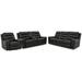 Signature Design by Ashley Warlin 3 Piece Reclining Living Room Set Faux Leather in Black | 40 H x 90 W x 41 D in | Wayfair Living Room Sets