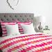 East Urban Home Owl Feather Duvet Cover Microfiber in Pink/White/Yellow | King | Wayfair 17212-duwkin