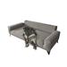 Orren Ellis 90" Linen Round Arm Sofa Bed Linen in Gray | 30 H x 90 W x 37 D in | Wayfair 91ADC652A319428E95F45F96991A1614