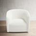 Barrel Chair - Birch Lane™ Marita 32" W Polyester Swivel Barrel Chair Polyester in White | 29 H x 32 W x 30 D in | Wayfair
