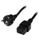 StarTech.com 2m (6ft) Computer Power Cord 16AWG EU Schuko to C19 16A 250V Black Replacement AC Power Cord Printer Power Cord PC Power Supply Cable Monitor Power Cable - UL Listed