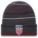 Men's New Era Navy USMNT Rowed Knit Hat