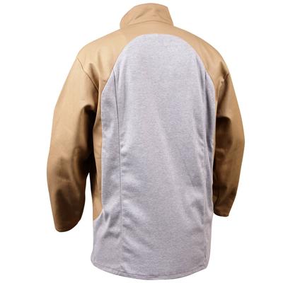 Revco Black Stallion Tan/Gray Stretch-Back FR Cotton Welding Jacket