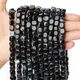 Perles carrées en onyx noir 8x8mm pierre naturelle cube agate perles d'espacement pour bijoux