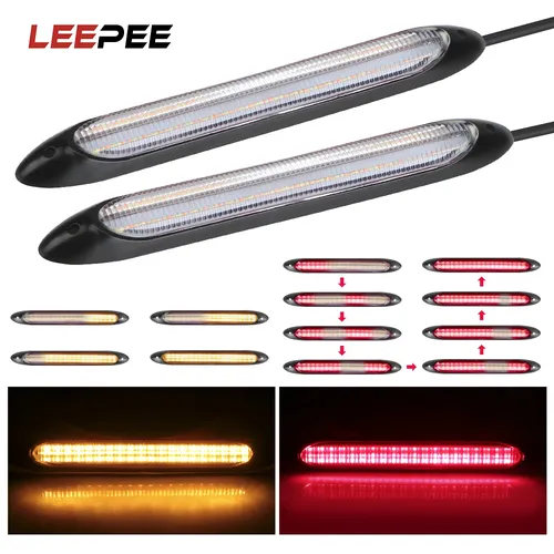 Lumières DRL étanches pour voiture 12V, feux de jour, bandes LED, clignotant, accessoires automobiles décoratifs