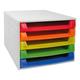 Schubladenbox »The Box« offen 5 Schübe mehrfarbig, EXACOMPTA, 28.4x21.8x38.7 cm