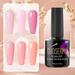 Cooserry 6 Colors Gel Nail Polish Set 10ml Nail Gel Polish Professional Nail Art Manicure Kit with White Nude and Pink Shades Clear Gel Top Coat Included for Long-lasting Results Gift for Women