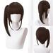 Fnochy Black 2023 Friday Deals Health and Beauty Products Natural Black Long Sideburn Ponytail Cosplay Wig Modeling Up Wig