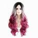 Fnochy Up to 30% Off Health and Beauty Products Gradient White Wig Big Wave Ladies Long Hair Fashion Wig Headdress Style