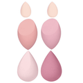 Makeup Blender Sponge Set - Soft Beauty Sponge Blender with a Bottle for Blending Foundation Cream and Powder - Pink