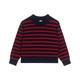 Petit Bateau - Sweatshirt Louvro In Blau/Rot/Gestreift, Gr.122/128