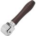 Leather edge press machine leather glue pressing rollers solid leather edge press wood handle high carbon steel leather pressing (brown) (1pcs)