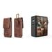 Pouch and Wall Charger Bundle for BLU View 2: Vertical Magnetic Belt Holster Case (Brown) and 45W Dual USB Port PD Power Delivery Type-C and USB-A Power Adapter (American Deer Camo)