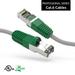 ACCL 3Ft Cat.6 Shielded Crossover Cable Gray Wire/Green Boot 2 Pack