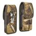 Luxmo Belt Holster Case (with LED Keychain Flashlight) Vertical Rugged Nylon [Card Slots & Pen Holder] Phone Carrying (Fits with Cases) Case Pouch for Verve Connect (Consumer Cellular) - Camo