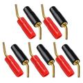 Audio Plug Gold Plated Speaker Plug Copper Audio Plug Speaker Connector Bending Speaker Plug U44 5Set Speaker Plug Gold Plated Bending Speaker Connector Copper Black Red Audio Plug