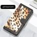 TECH CIRCLE Wallet Phone Case for iPhone 14 - Scratch Resistant PU Leather Durable Soft Silicone Cover Case with Wrist/Shoulder Strap & Card Holder & Pocket Folio Fold Stand Case Gold Leopard Print