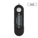 USB Stick MP3 Player 4GB Music Player Supports Replaceable AAA Battery FM Radio Recording Support Memory Card (Black)