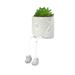 Artificial Potted Plants Potted Eucalyptus Plant Artificial Grass in Modern Concrete Plant Pots Outdoor