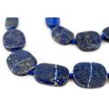 TheBeadChest Flat Circular Lapis Lazuli Beads 15-25mm Afghanistan Blue Gemstone 16 Inch Strand