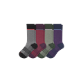 Men's Grid-Knit Dress Calf Sock 4-Pack - Black Plum Mix - Medium - Bombas